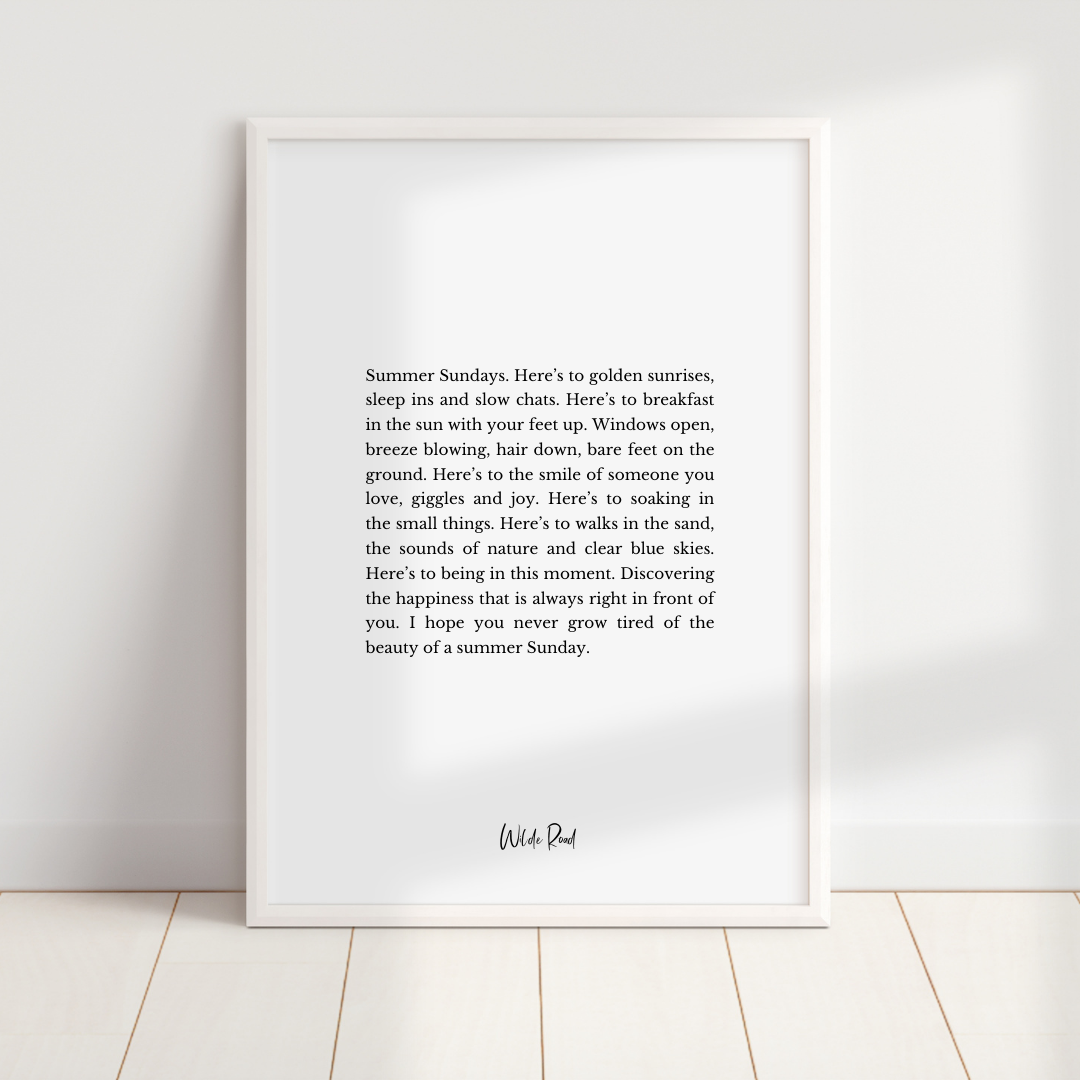 'Summer Sundays' digital printable