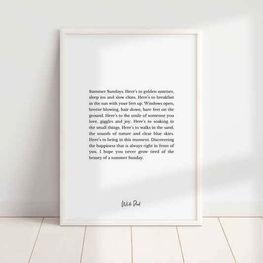 'Summer Sundays' digital printable