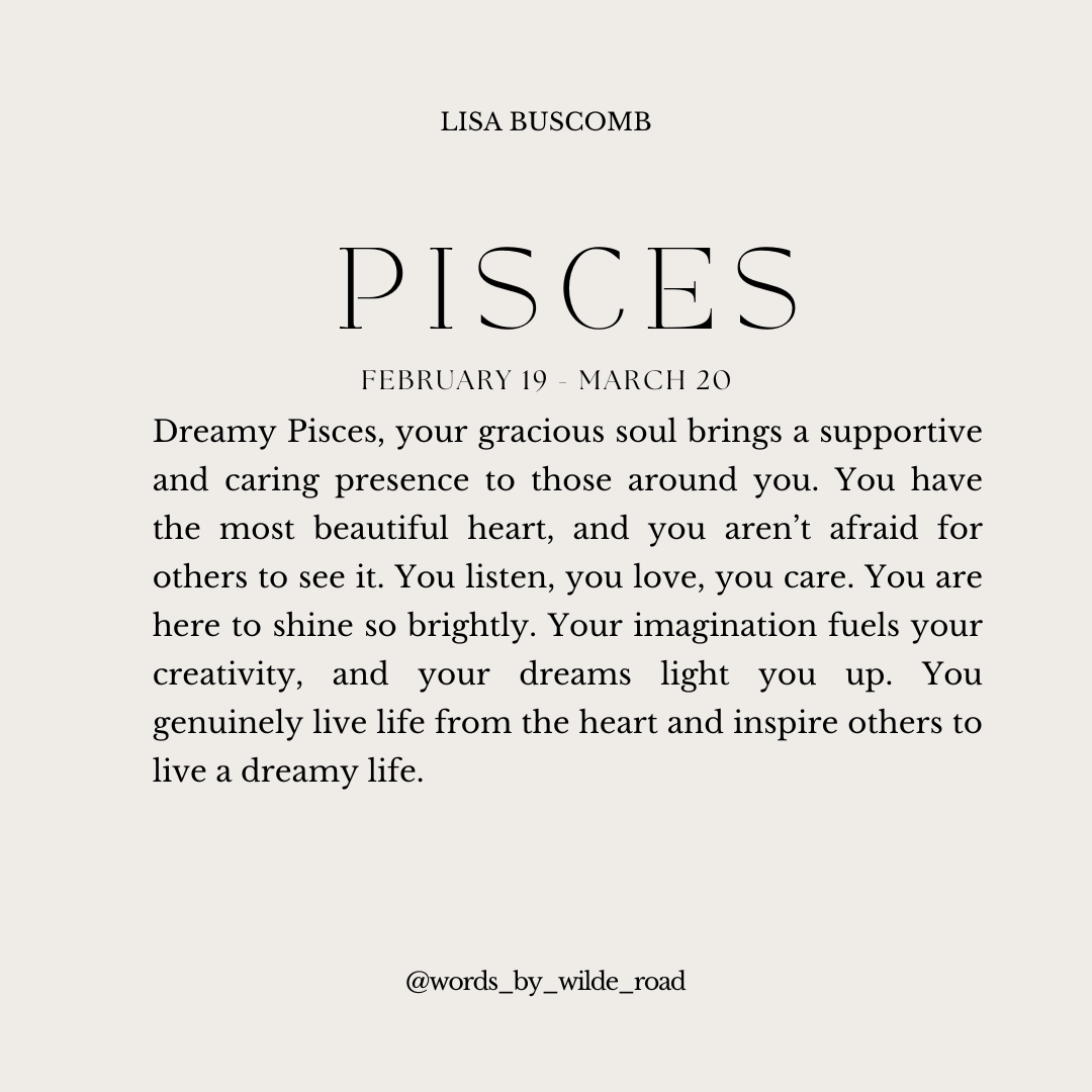 'Pisces' The Zodiac Collection digital printable - Lisa Buscomb