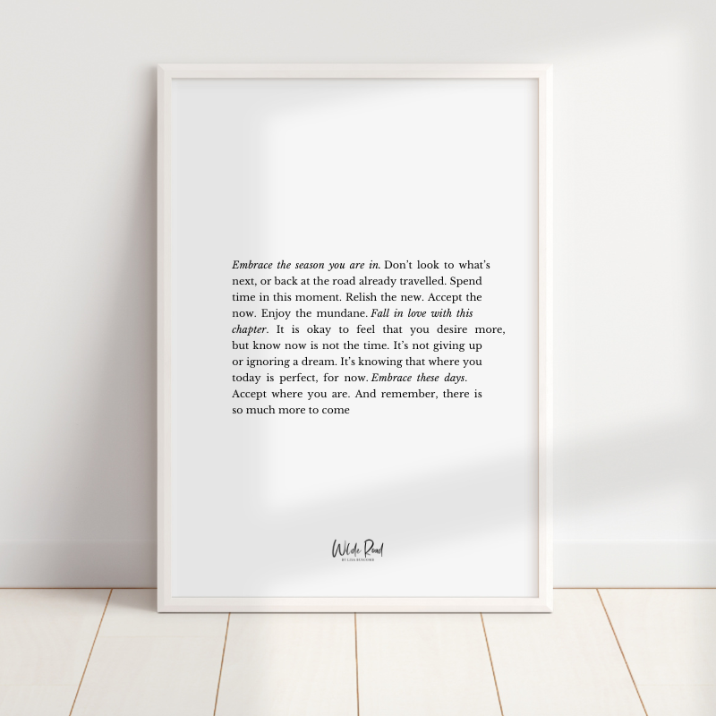 'Embrace the Season' digital printable - Lisa Buscomb