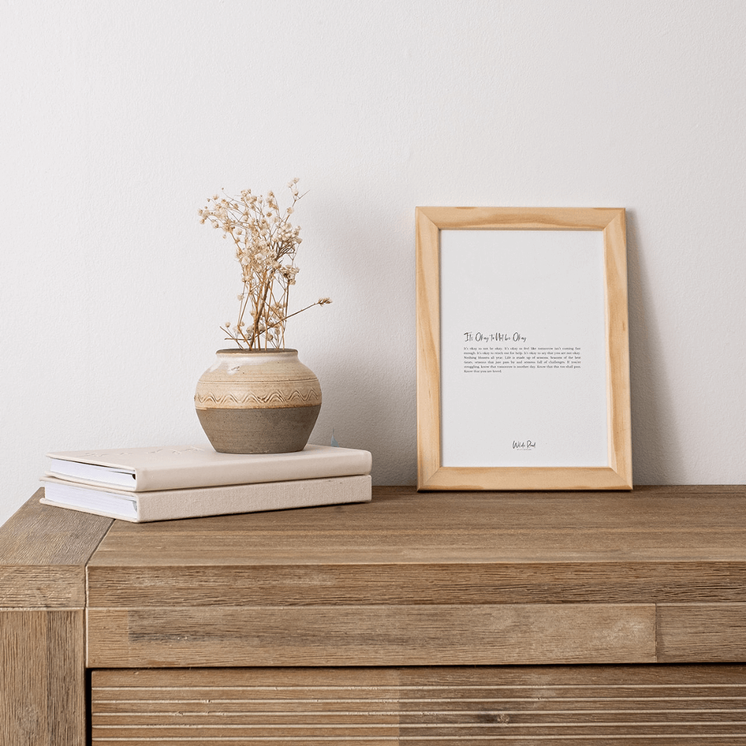 'It's okay to not be okay' Print - Lisa Buscomb