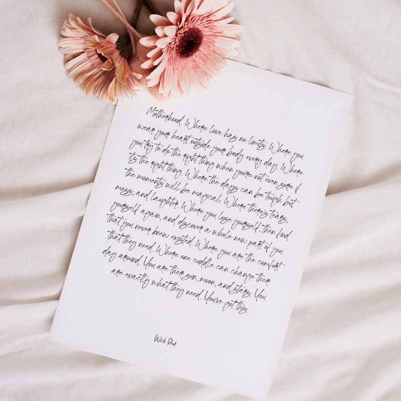 'Welcome to Motherhood' Print - Lisa Buscomb