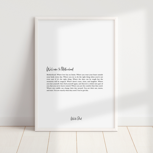 'Welcome to Motherhood' Print - Lisa Buscomb