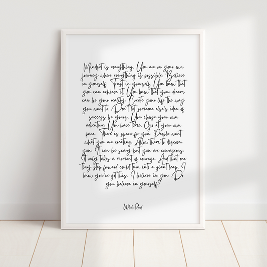 'Mindset is Everything' digital printable - Lisa Buscomb