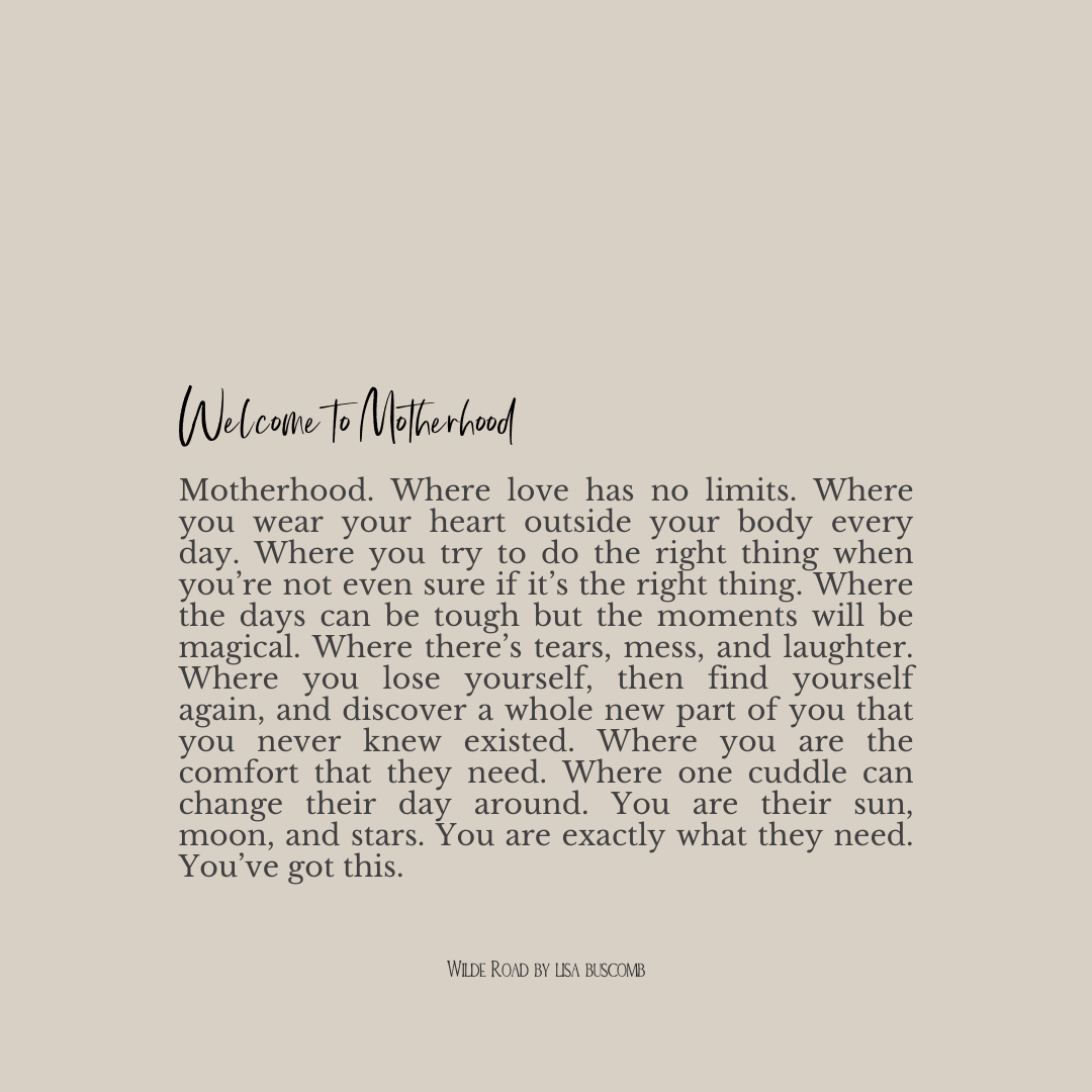 'Welcome to Motherhood' Print - Lisa Buscomb