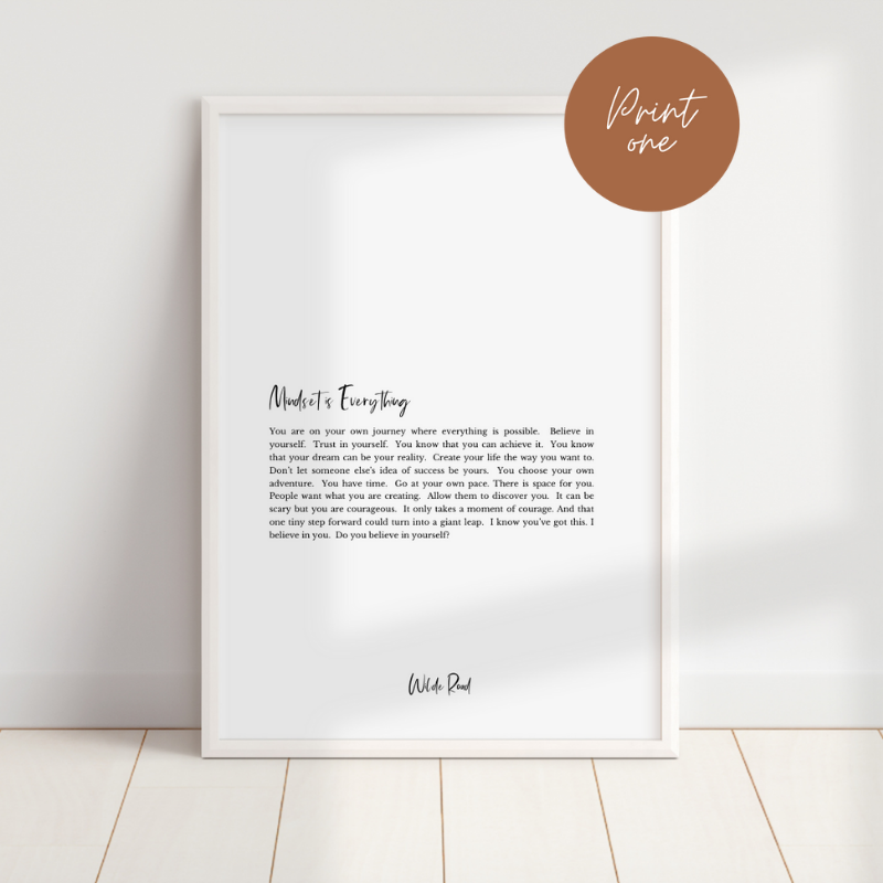 'Mindset is everything' Print - Lisa Buscomb