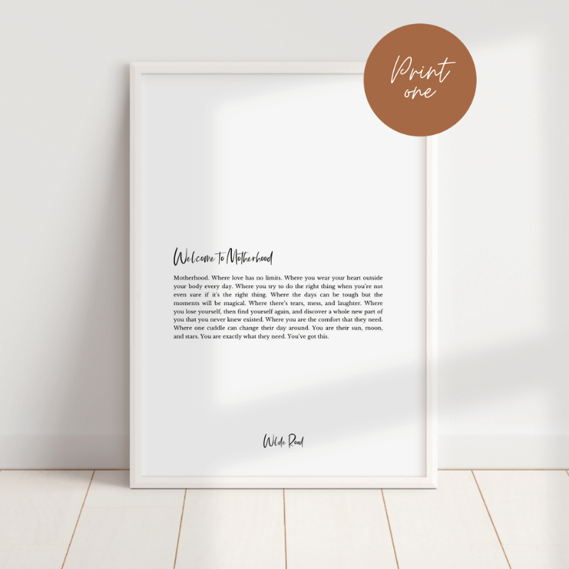 'Welcome to Motherhood' Print - Lisa Buscomb