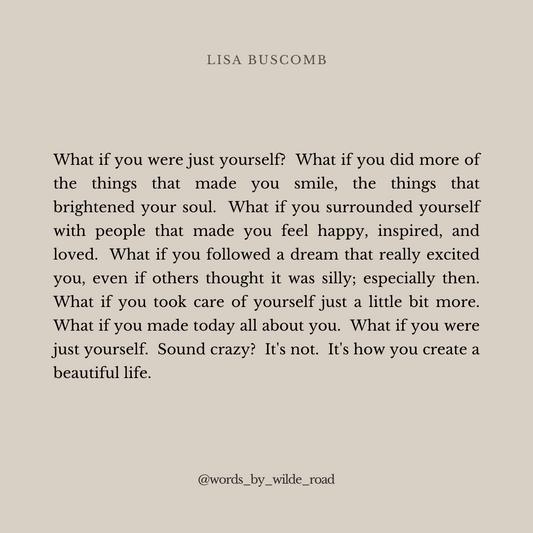 'Be Yourself' digital printable - Lisa Buscomb