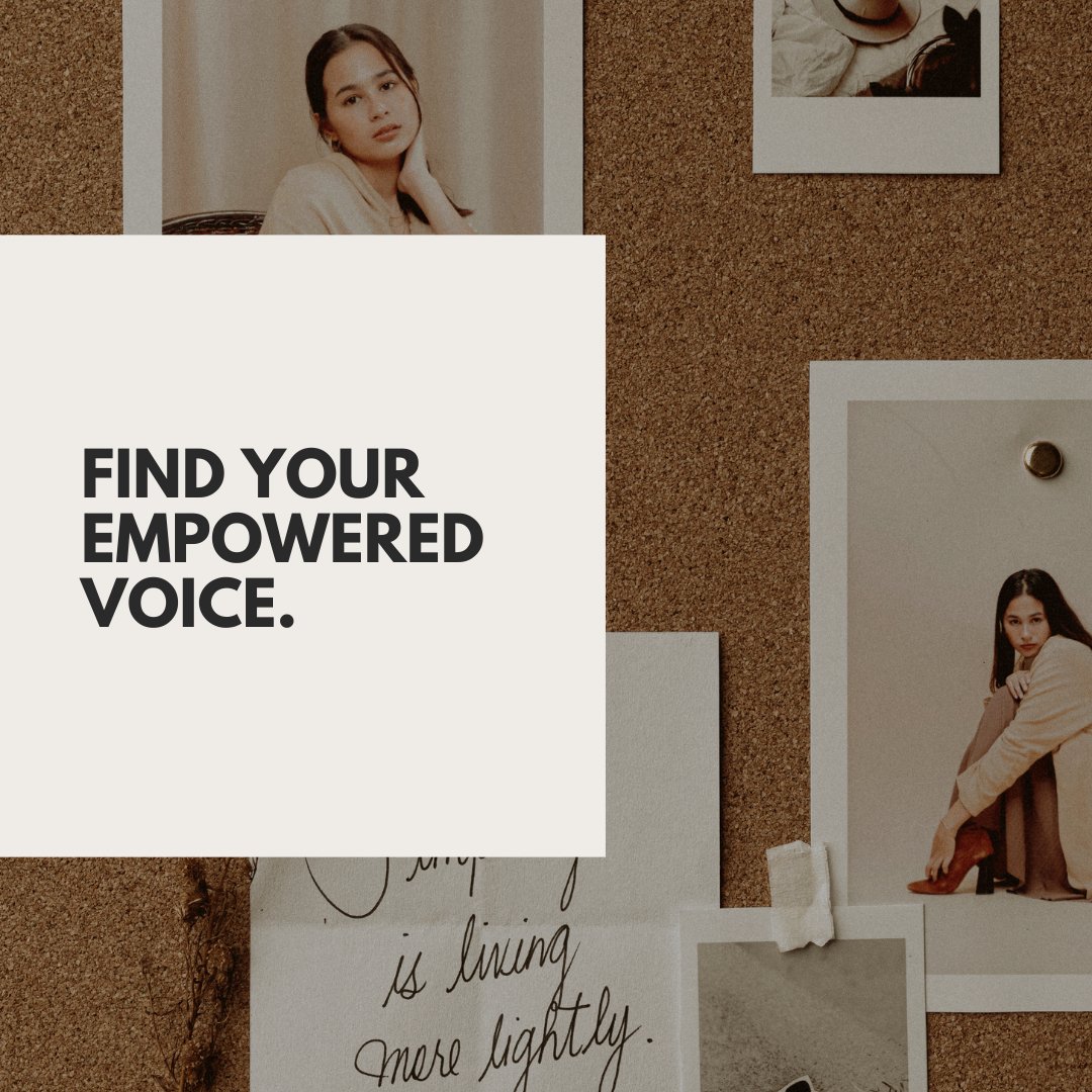 Find your empowered voice. - Lisa Buscomb 