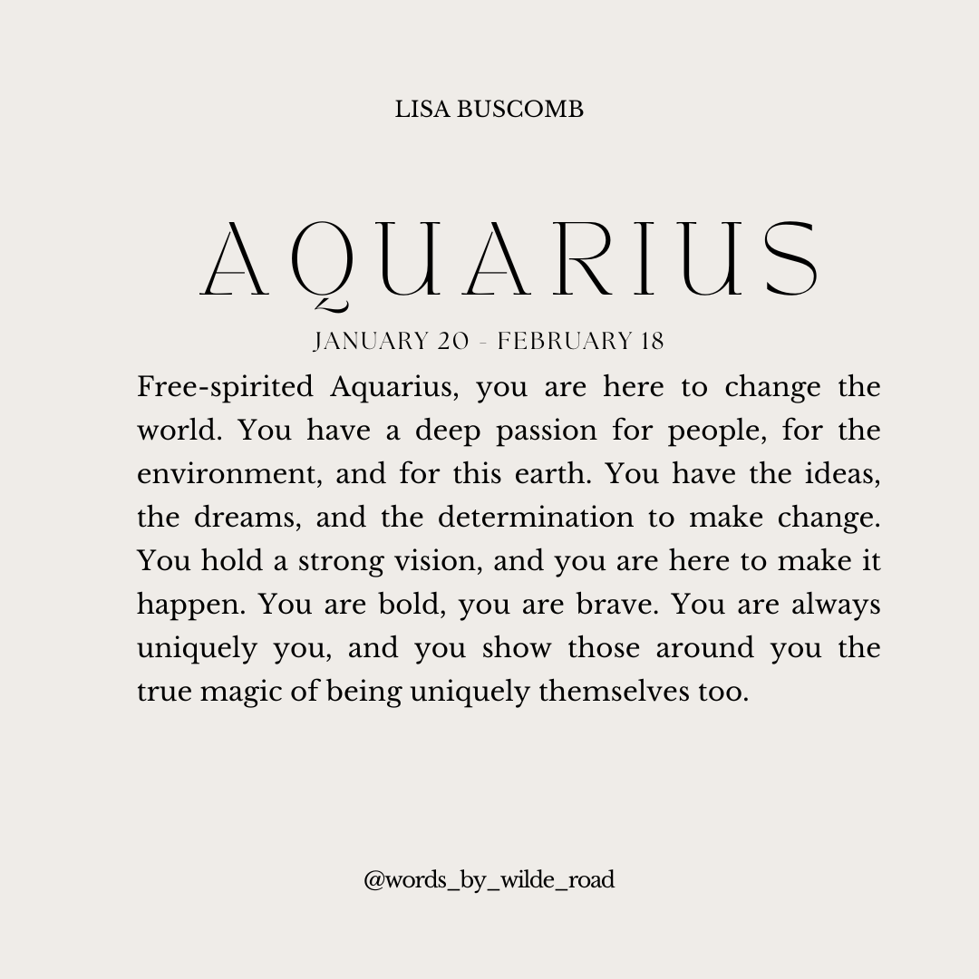 'Aquarius' The Zodiac Collection Print