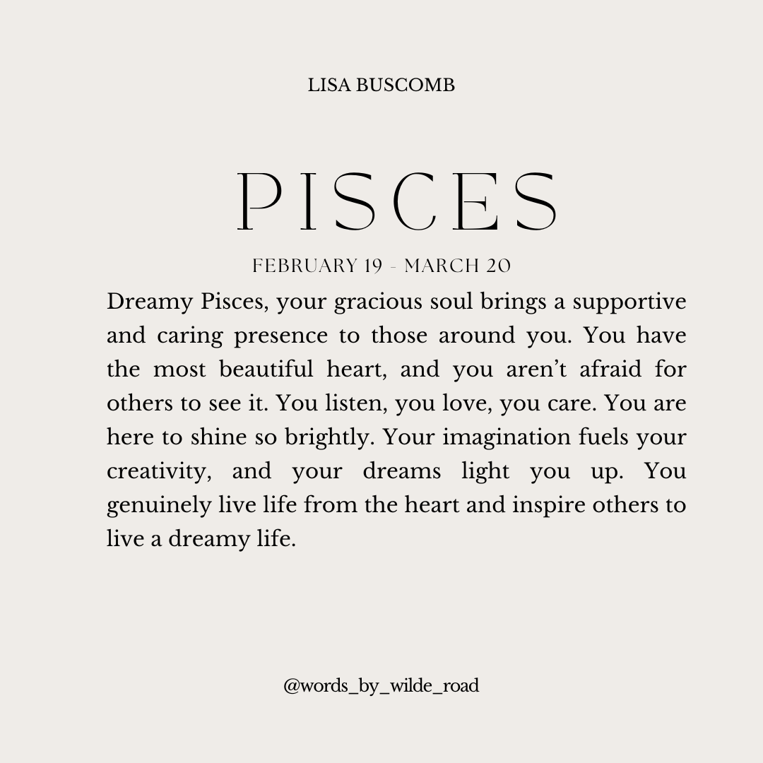 'Pisces' The Zodiac Collection digital printable - Lisa Buscomb 