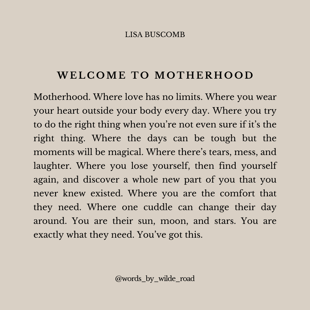 'Welcome to Motherhood' Print