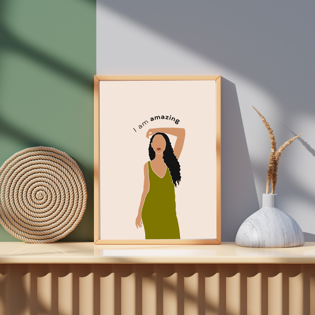 'I Am Amazing' Boho Print