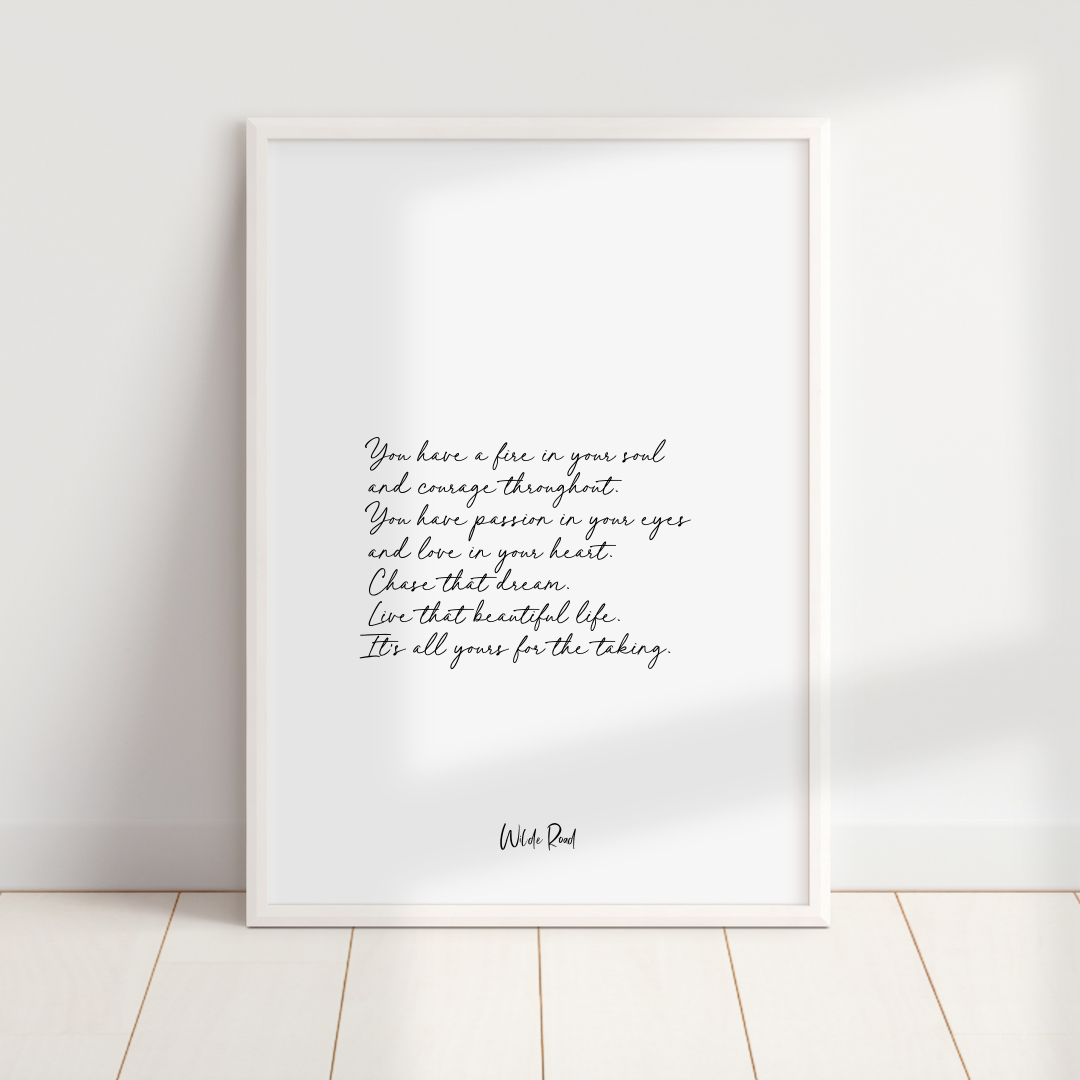 Original Poem Print. Motivational Wall Art. – Lisa Buscomb