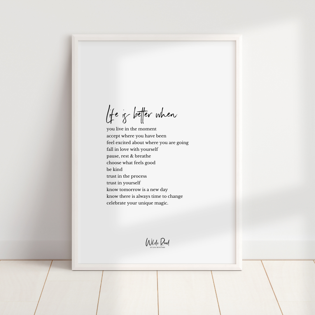 'Life is Better When' digital printable