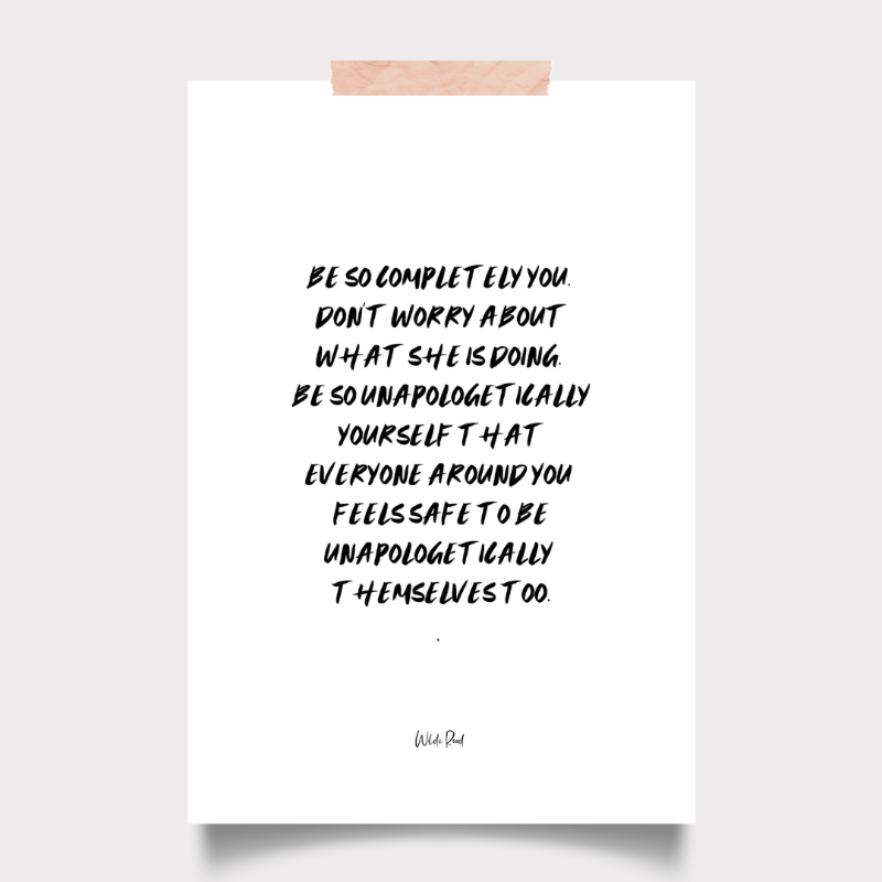 Be so completely you wall print