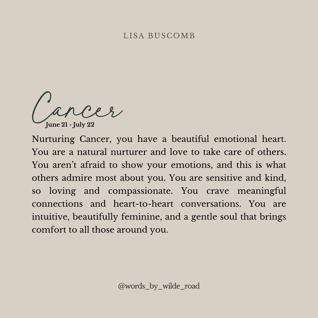 'Cancer' Script style digital printable