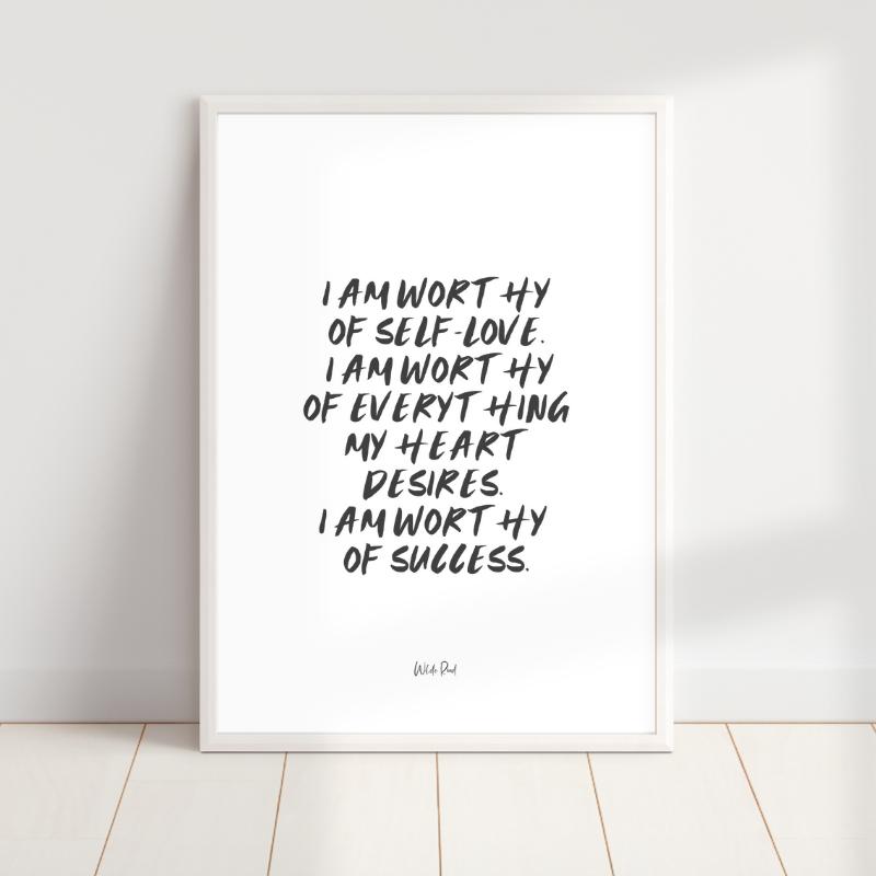 'I am worthy' Print - Lisa Buscomb 