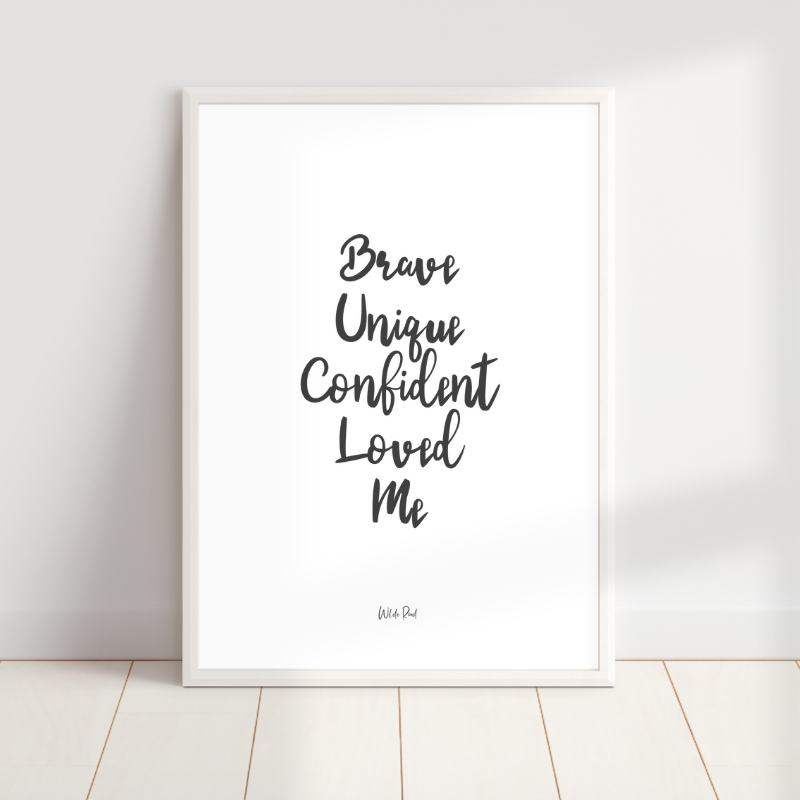 'Brave & Unique' Print - Lisa Buscomb 