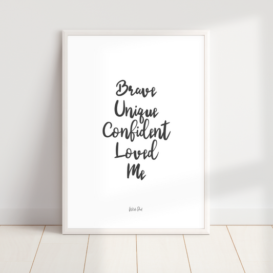 'Brave & Unique' Print - Lisa Buscomb 