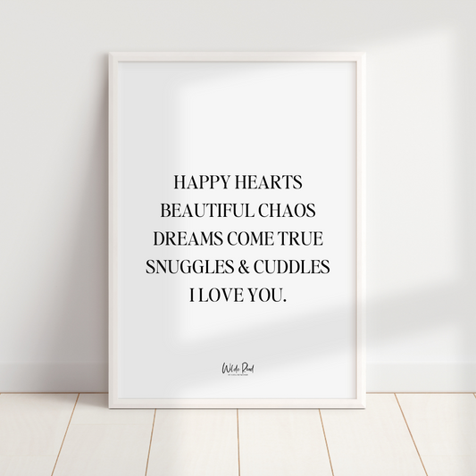 'Happy Hearts' Print