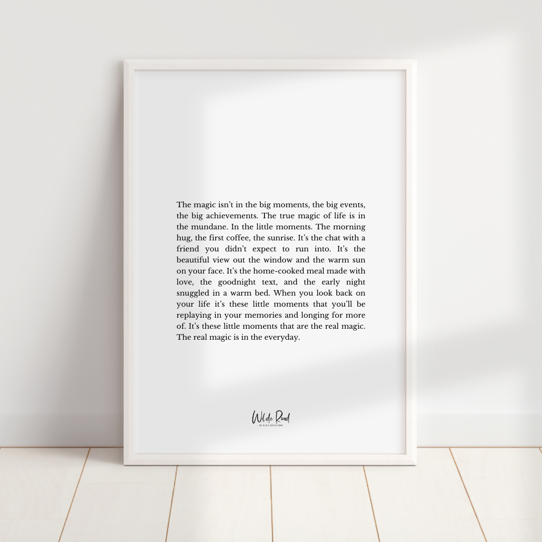'The Magic is in the Everyday' digital printable - Lisa Buscomb 